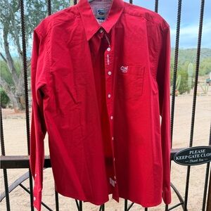Cruel Girl Red Casual Button Down Shirt